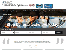 Tablet Screenshot of dalluxmotors.com
